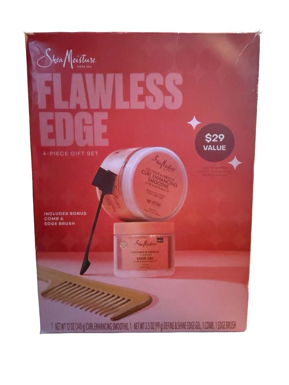 SheaMoisture Flawless Edge 4-Piece Gift Set Smoothie & Gel - $29 Value NIB